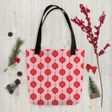 Load image into Gallery viewer, Holiday Red bulb Tote bag