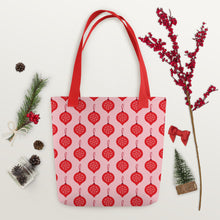 Load image into Gallery viewer, Holiday Red bulb Tote bag