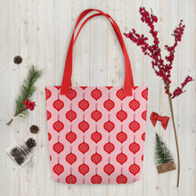 Load image into Gallery viewer, Holiday Red bulb Tote bag