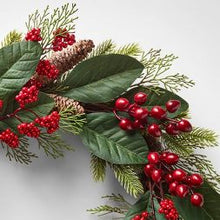 Load image into Gallery viewer, 18" Berry Pinecone Artificial Wreath By Mels Holiday (Local Pick-up/Delivery Only)