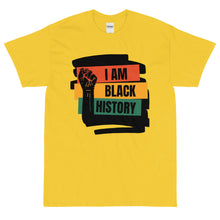 Load image into Gallery viewer, I AM BLACK HISTORY Short Sleeve T-Shirt By Mels Holiday