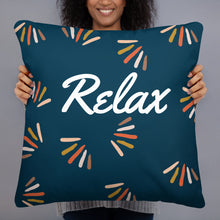Load image into Gallery viewer, Mels Holiday "Relax" Basic Pillow
