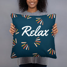 Load image into Gallery viewer, Mels Holiday "Relax" Basic Pillow