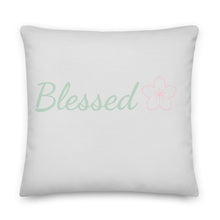 Load image into Gallery viewer, Mels Holiday "Blessed" Basic Pillow