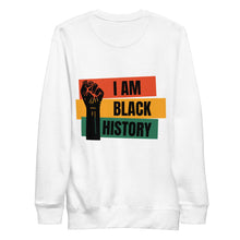 Load image into Gallery viewer, I AM BLACK HISTORY Unisex Fleece Pullover By Mels Holiday