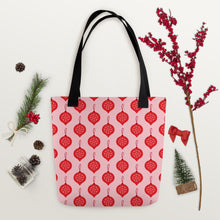 Load image into Gallery viewer, Holiday Red bulb Tote bag
