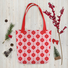 Load image into Gallery viewer, Holiday Red bulb Tote bag
