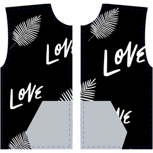 Mels Holiday "Love" All-Over Print Zip-Up Hoodies
