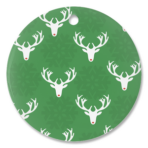Porcelain Ornaments (Green Reindeer)