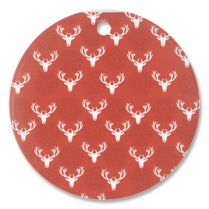 Porcelain Ornaments (Red Reindeer)
