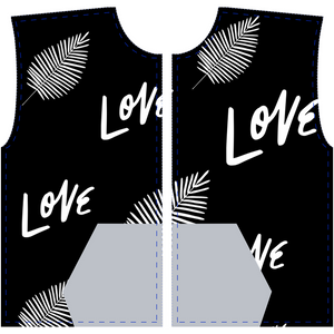 Mels Holiday "Love" All-Over Print Zip-Up Hoodies
