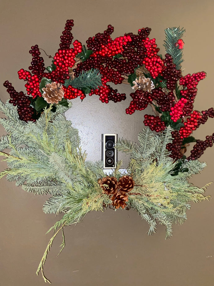 Berry Christmas Wreath by Mels Holiday (Local Delivery Only)