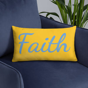 Mels Holiday "Faith" All-Over Print Basic Pillow